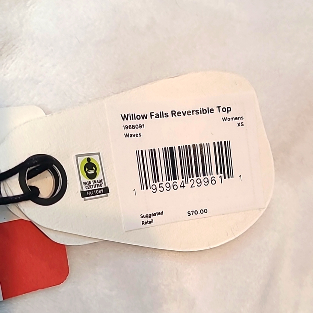 Prana Willow Falls Reversible Bikini Top Size XS Waves Beach Resort Vacation New - Picture 2 of 7